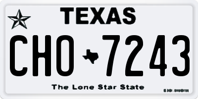 TX license plate CHO7243
