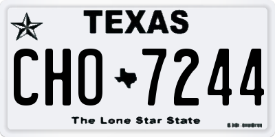 TX license plate CHO7244