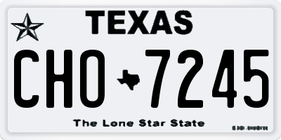 TX license plate CHO7245