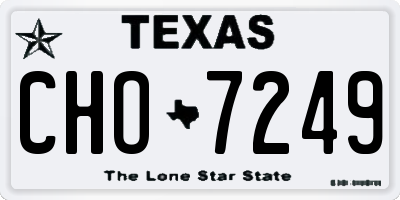 TX license plate CHO7249