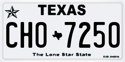TX license plate CHO7250