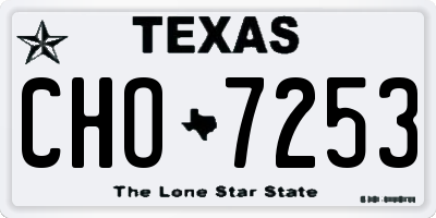 TX license plate CHO7253