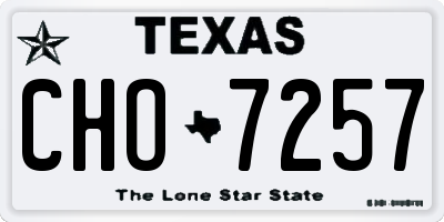 TX license plate CHO7257