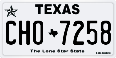 TX license plate CHO7258