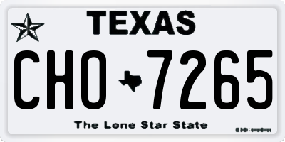 TX license plate CHO7265