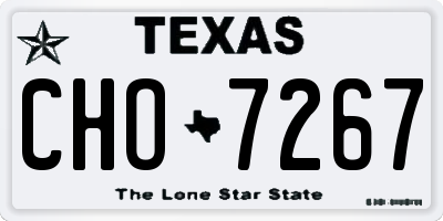 TX license plate CHO7267