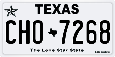 TX license plate CHO7268