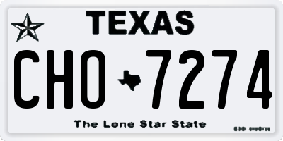 TX license plate CHO7274