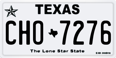 TX license plate CHO7276