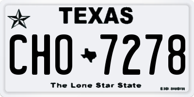 TX license plate CHO7278