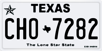 TX license plate CHO7282