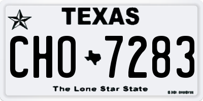 TX license plate CHO7283