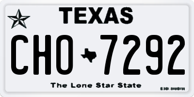 TX license plate CHO7292