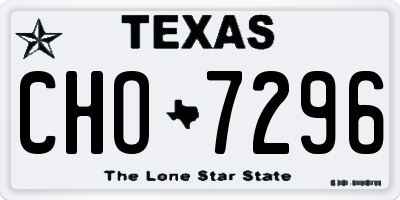 TX license plate CHO7296