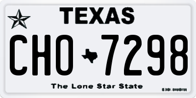 TX license plate CHO7298