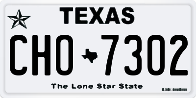 TX license plate CHO7302