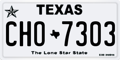 TX license plate CHO7303