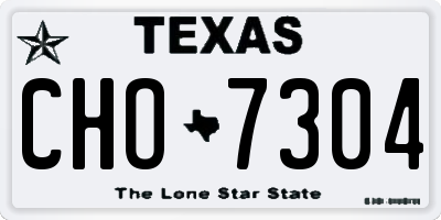 TX license plate CHO7304