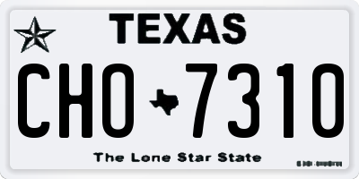 TX license plate CHO7310