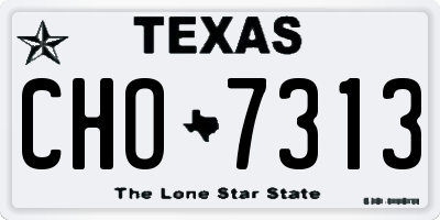 TX license plate CHO7313