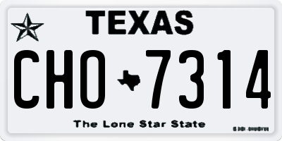 TX license plate CHO7314