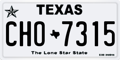 TX license plate CHO7315