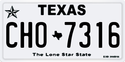 TX license plate CHO7316