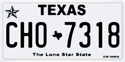 TX license plate CHO7318