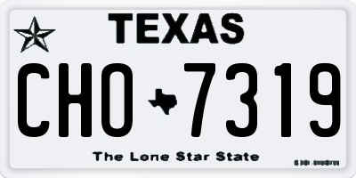 TX license plate CHO7319