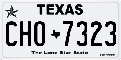 TX license plate CHO7323