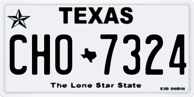 TX license plate CHO7324