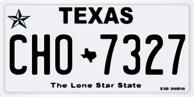 TX license plate CHO7327