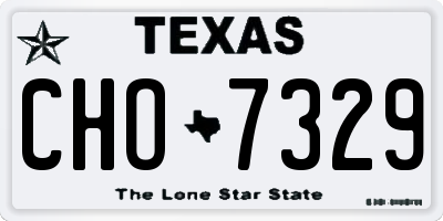 TX license plate CHO7329