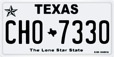 TX license plate CHO7330