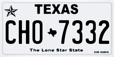 TX license plate CHO7332