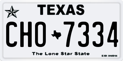TX license plate CHO7334