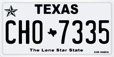 TX license plate CHO7335