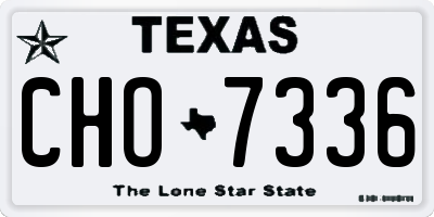 TX license plate CHO7336