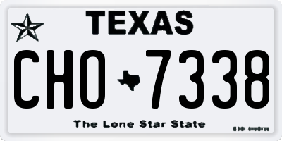 TX license plate CHO7338