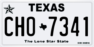 TX license plate CHO7341