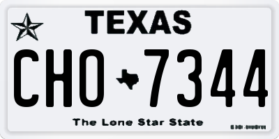 TX license plate CHO7344