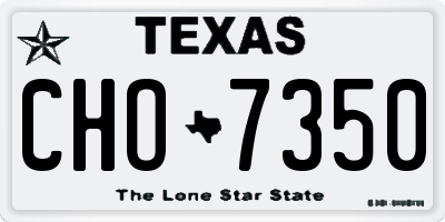TX license plate CHO7350
