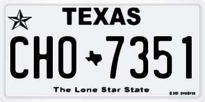 TX license plate CHO7351