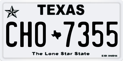 TX license plate CHO7355