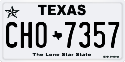TX license plate CHO7357