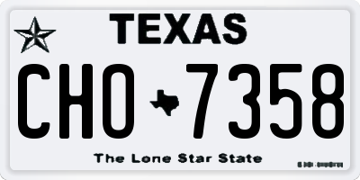 TX license plate CHO7358