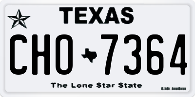 TX license plate CHO7364