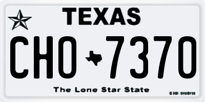 TX license plate CHO7370