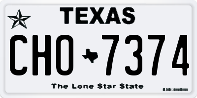 TX license plate CHO7374