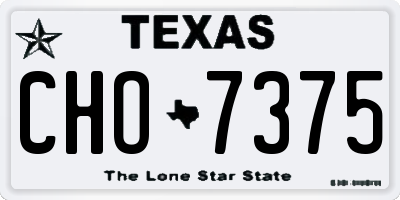 TX license plate CHO7375